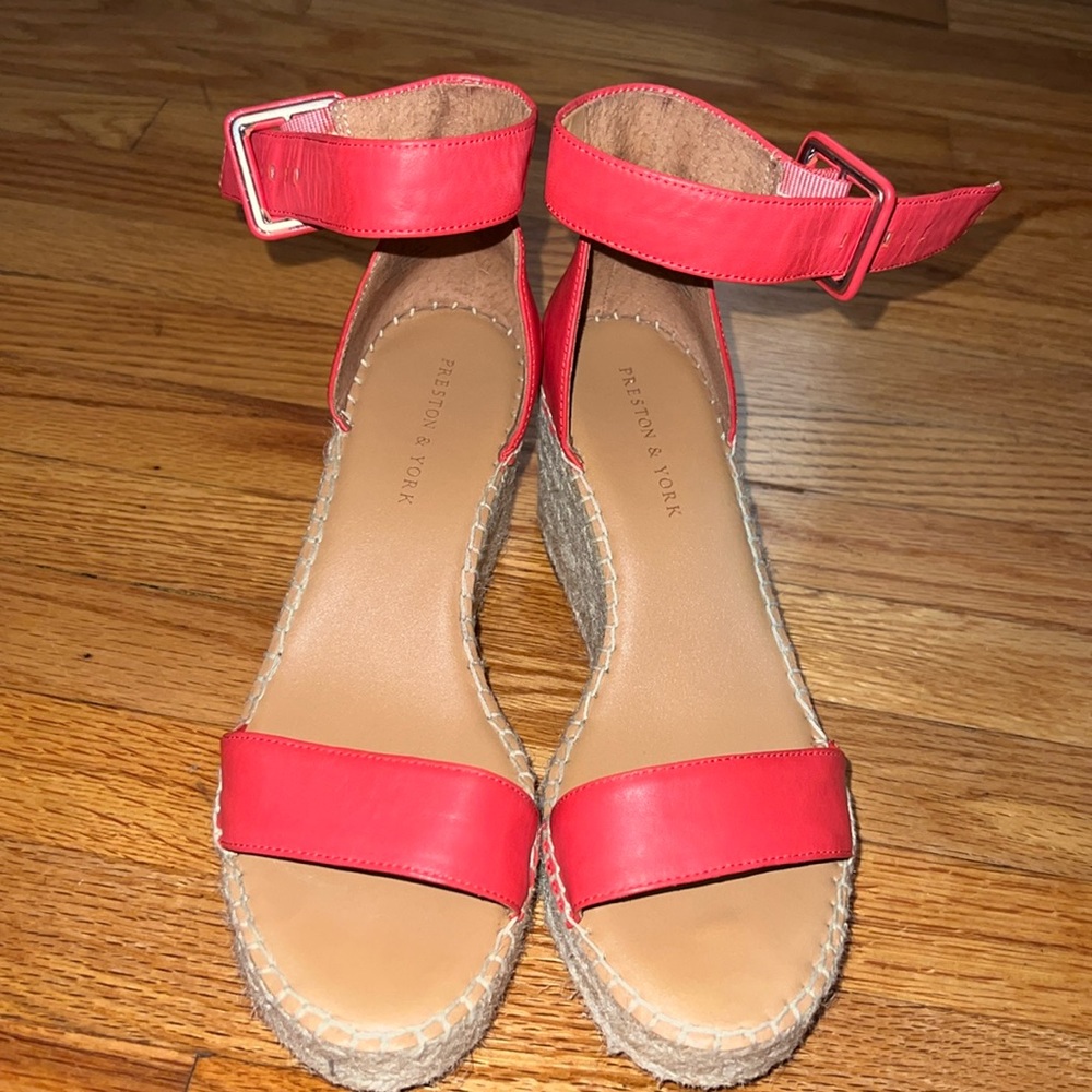 Preston & York, ankle strap wedge/sandals